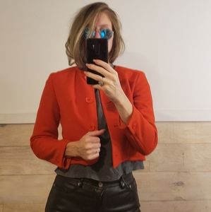 Lord & Taylor cropped vintage lux felt jacket vintage fall jacket collarless